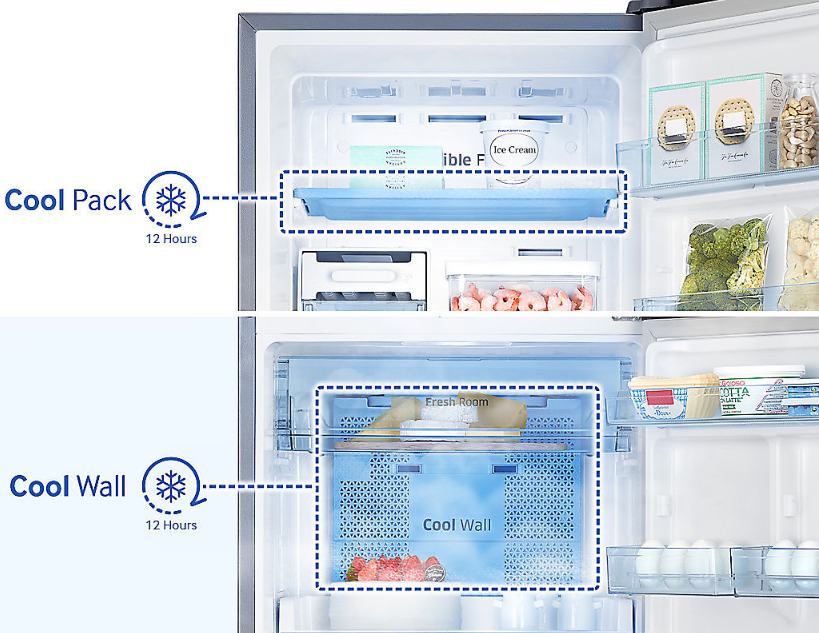 Samsung 5 in 1 refrigerator with cool pack and cool wall